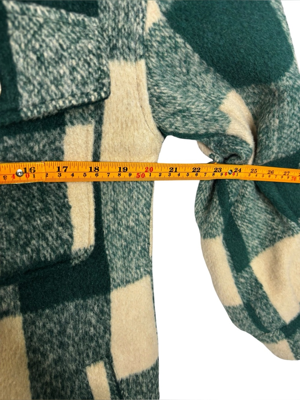 Avec Les Filles Relaxed Longline Buffalo Emerald Oversize Plaid Shacket Coat Med - Picture 10 of 11